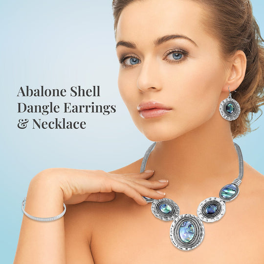 Abalone Muschel Schmuckset ca. 45.00 ct