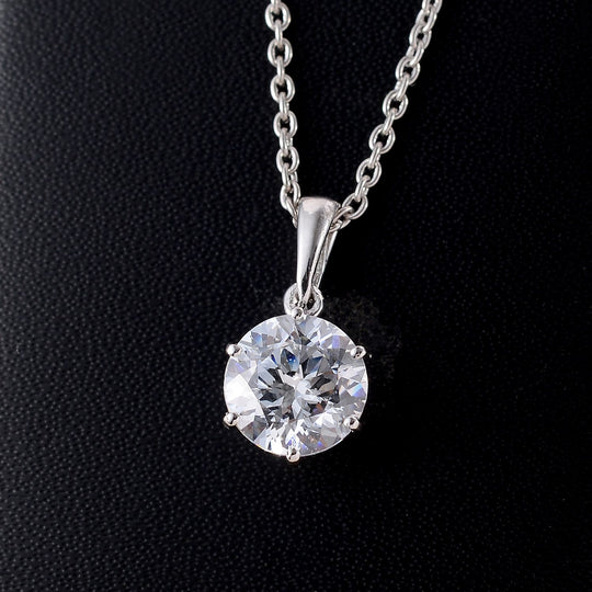 Feinster Zirkonia Schmuckset 925 Silber platiniert ca. 1.50 ct