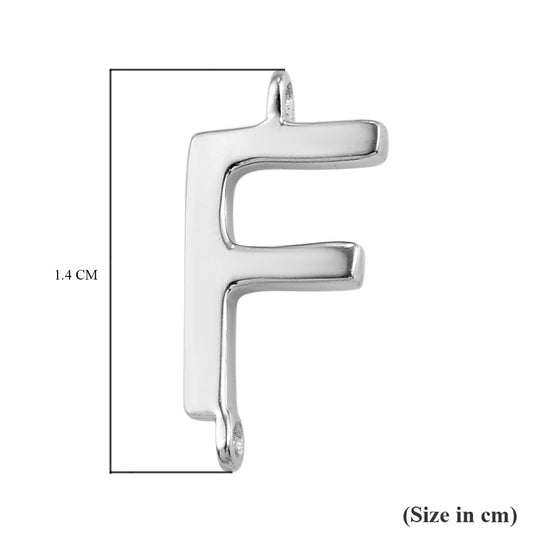 F Initiale Charme 925 Silber platiniert