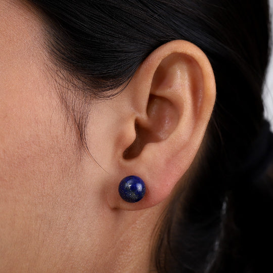 Lapislazuli Ohrringe 925 Silber ca. 14,00 ct.