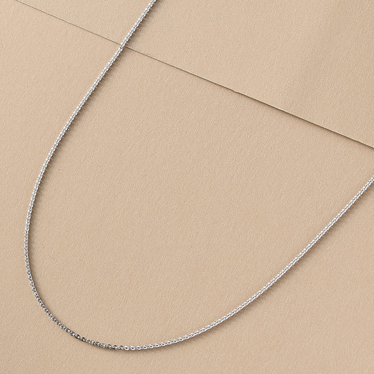 Figaro Silberkette, ca. 50 cm, 925 Silber platiniert