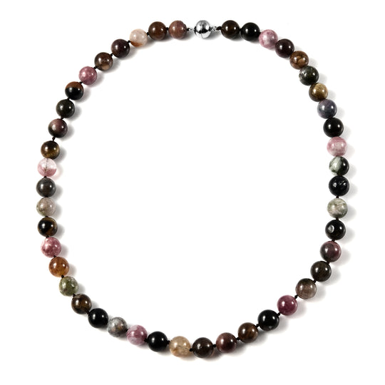 Kunzit Halskette ca. 50 cm lange mit Magnetschloss 925 Silber rhodiniert 528.68 ct