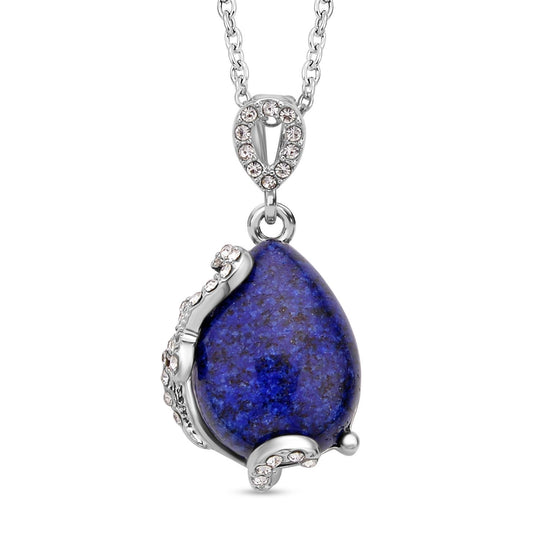 2er Set, Lapislazuli Ohrringe und Anhänger mit Kette, ca. 14.00 ct