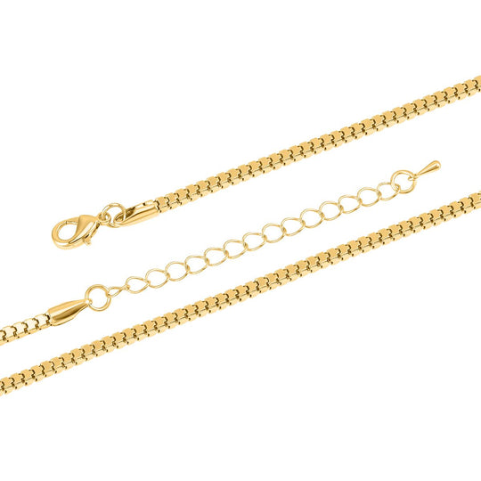 Glitzernder Elefanten-Anhänger mit Kette, weißem und schwarzem Kristall, goldfarben