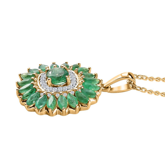 Afrikanischer Rubin (Fissure gefüllt) Anhänger mit Kette, 925 Silber Gelbgold Vermeil ca. 2.93 ct