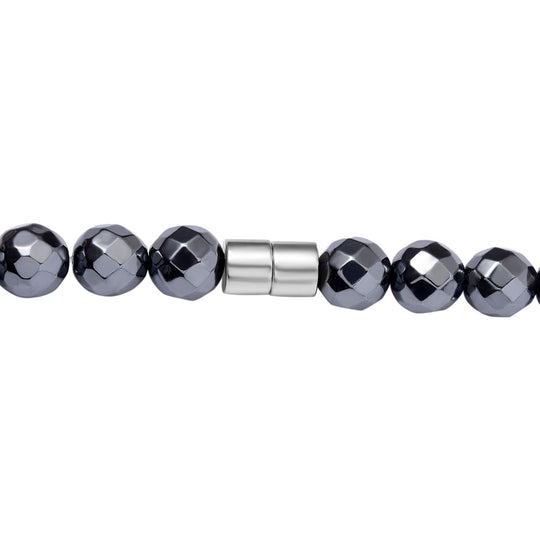 3er Set Hämatit - dehnbare Halskette, Armband, und Ohrringe Schmuckset, 316L Edelstahl, ca. 711.00 ct