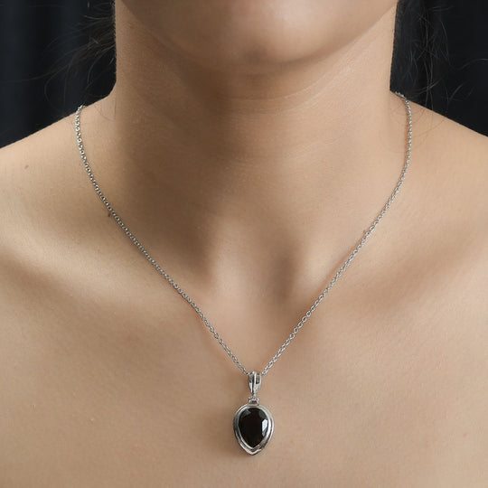 Rauchquarz Schmuckset Edelstahl ca. 4,68 ct.
