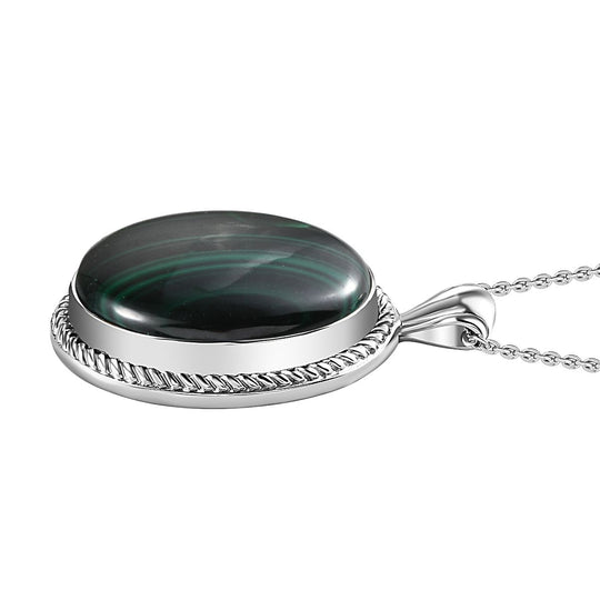 Malachit Schmuckset Edelstahl ca. 32,01 ct.