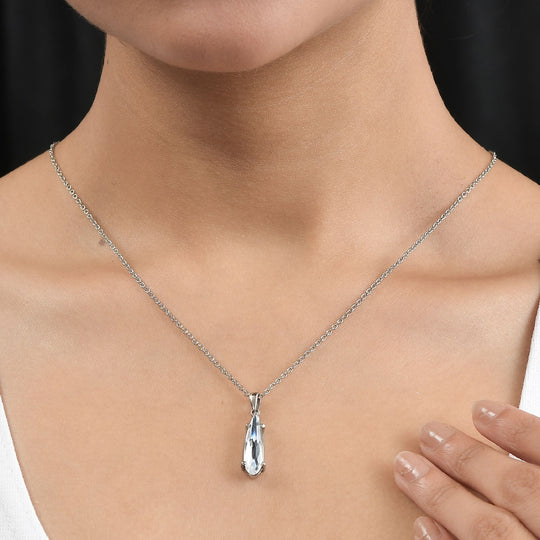 Weißer Kristall Schmuckset Edelstahl