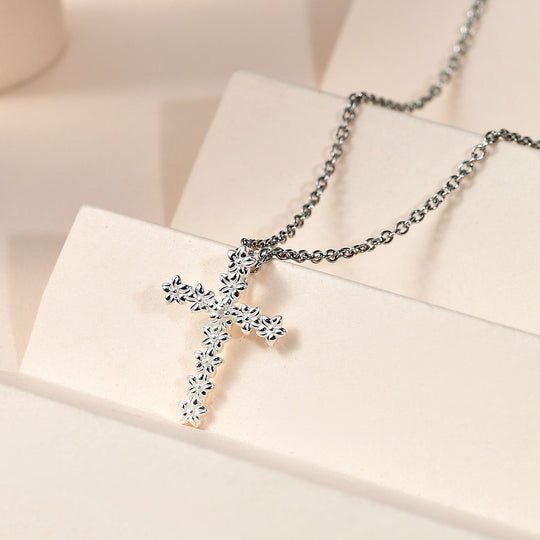 Weißer Diamant P Schmuckset 925 Silber und Edelstahl