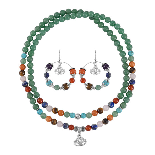 Mehrfarbig Edelsteine Schmuckset Reiner Edelstahl Schwarz oxidiert Schwarz oxidiert ca. 630,00 ct.