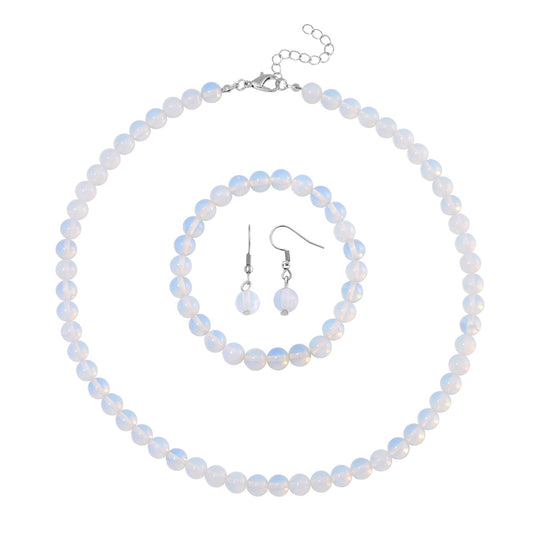 3er Set - Gelbe Tigerauge Halskette, Armband und Ohrringe, 316L Edelstahl ca. 323.50 ct