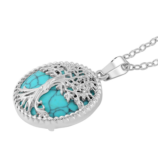 Blauer Howlit Schmuckset Legierung ca. 49.00 ct