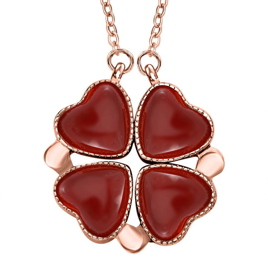 Roter Achat Schmuckset Legierung Std Rose