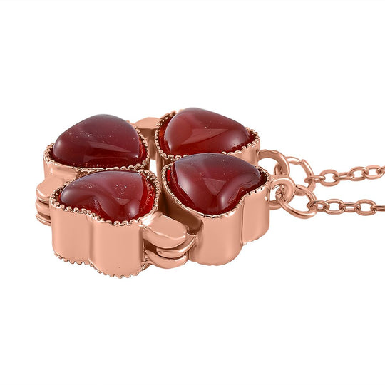 Roter Achat Schmuckset Legierung Std Rose