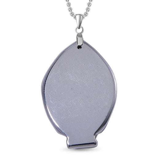 Terahertz Neunschwänzige-Füchsin-Anhänger mit Kette, Messing und Edelstahl ca. 75.00 ct