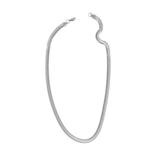 2er Set - Gliederkettendesign Armband und Halskette, Edelstahl, Silberfarben