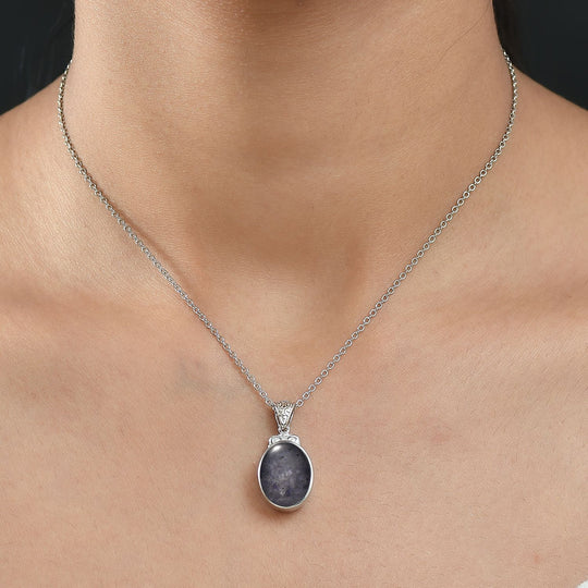 Smaragd-Matrix Anhänger mit 316L Edelstahlkette 50 cm, 950 Kupfer ca. 4.10 ct