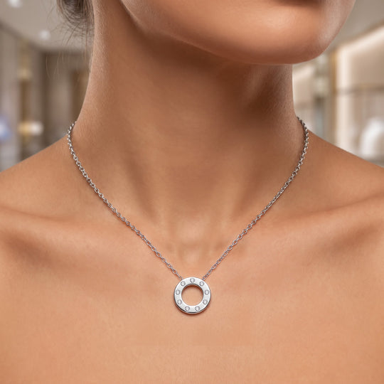 LUXURIANT DIAMOND - Lab Grown Diamant SI-GH Schmuckset 925 Silber rhodiniert ca. 0,33 ct.