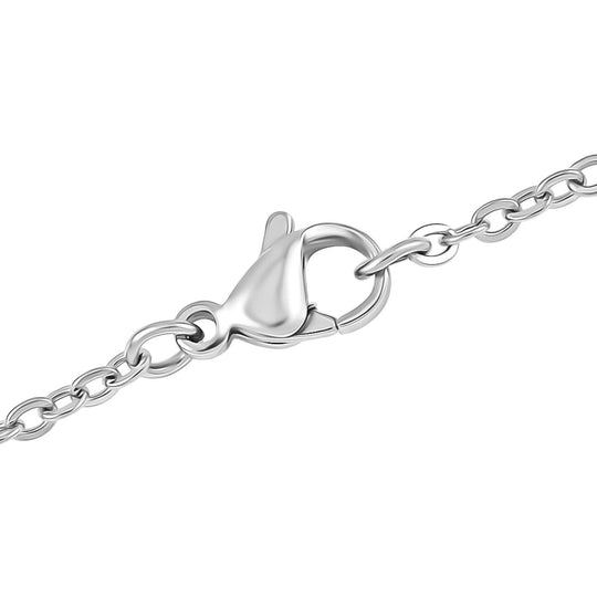 Terahertz Anhänger mit Kette (ca. 50 cm), 925 Silber rhodiniert und 316L Edelstahl ca. 40.00 ct