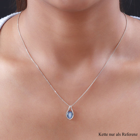 Boulder Opal Triplett-Anhänger mit Kette, 925 Silber platiniert ca. 0,93 ct
