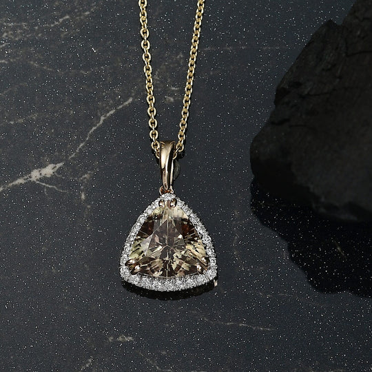 LUXORO AAA Turkizit, Weißer Diamant AGI zertifiziert Schmuckset ca. 50 cm 585 Gold ca. 2.79 ct