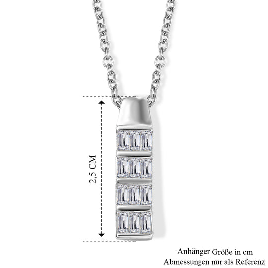 LUXURIANT DIAMOND - Lab Grown Diamant I1-GH Schmuckset ca. 45 cm+ 2.5 cm Extender, 925 Silber rhodiniert ca. 0.80 ct
