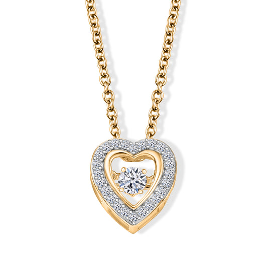 LUXURIANT SI-GH Labor Diamant Anhänger mit 45cm Kette, 925 Silber rhodiniert - 0,25 ct.