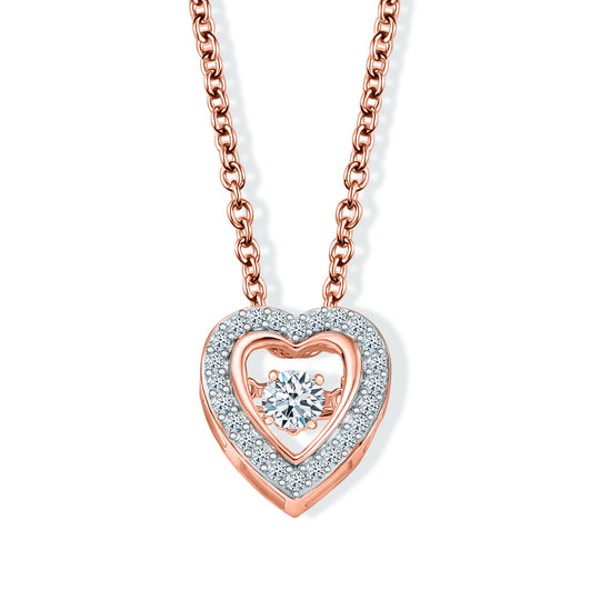 LUXURIANT SI-GH Labor Diamant Anhänger mit 45cm Kette, 925 Silber rhodiniert - 0,25 ct.