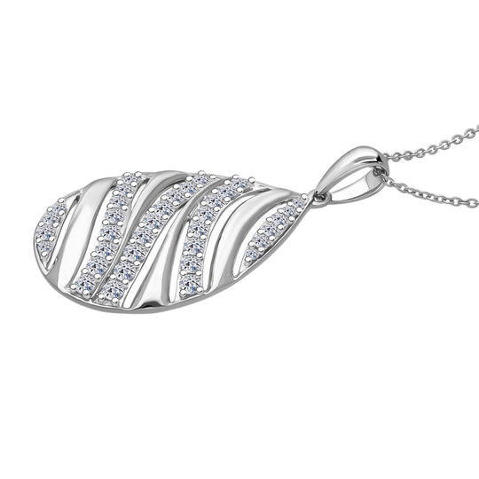 LUXURIANT DIAMOND - Lab Grown Diamant SI-GH Anhänger mit Kette ca. 50 cm, 925 Silber 750 Roségold Vermeil ca. 1,00 ct.