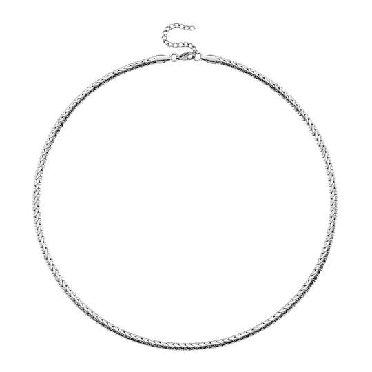 DESIGNER INSPIRIERT - 2er Fancy 316L Edelstahl Ketten Set ca. 50 cm Silberfarben