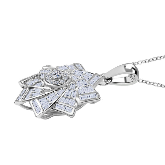 LUXURIANT DIAMOND - Lab Grown Diamant SI-GH SGL zertifiziert Schmuckset ca. 50 cm 925 Silber rhodiniert ca. 1.00 ct
