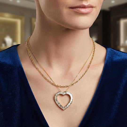LUXURIANT DIAMOND - Lab Grown Diamant VS-EF SGL zertifiziert Anhänger mit Kette, ca. 50 cm 925 Silber 750 Gelbgold Vermeil ca. 2.00 ct