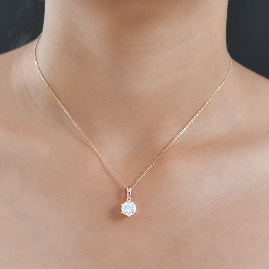 D'Joy Moissanit Schmuckset ca. 50 cm 925 Silber 750 rosévergoldet ca. 1.78 ct