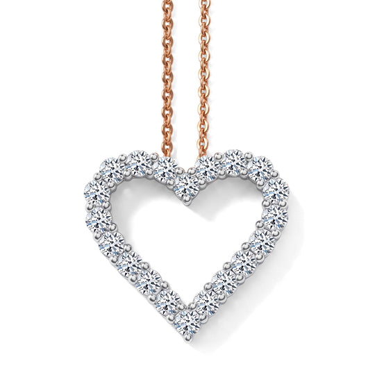 LUXURIANT DIAMOND - Lab Grown Diamant SI-GH SGL zertifiziert Schmuckset ca. 45 cm 925 Silber rhodiniert ca. 1.00 ct