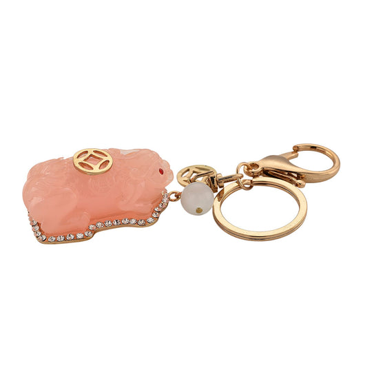 Erstellt weißes Katzenaugen, Pinkes Resin Schmuckset Legierung emailliert, Legierung Gelb
