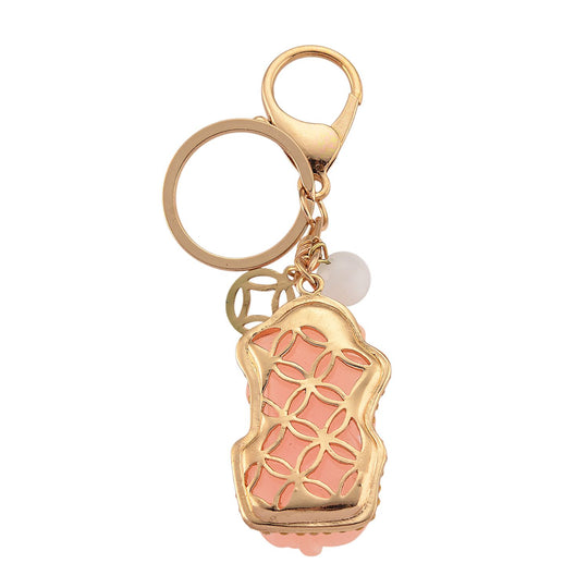 Erstellt weißes Katzenaugen, Pinkes Resin Schmuckset Legierung emailliert, Legierung Gelb