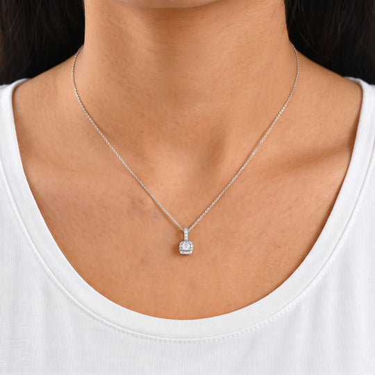 LUXURIANT DIAMOND - Lab Grown Diamant SI-GH Schmuckset ca. 45 cm 925 Silber 750 Gelbgold Vermeil ca. 0.40 ct
