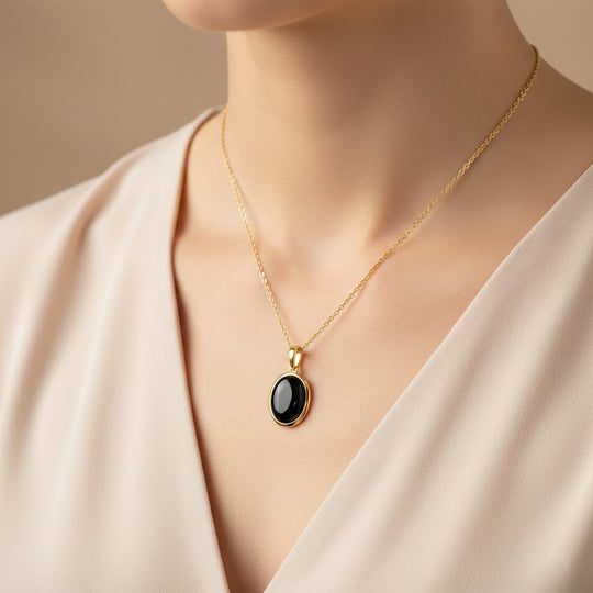 EVER TRUE AA Natürlich Schwarzer Obsidian Schmuckset ca. 50 cm ca. 6.03 ct