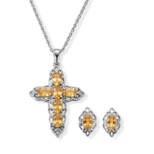 EVER TRUE Roter Granat Schmuckset ca. 50 cm ca. 4.96 ct