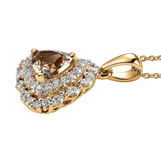 D'Joy AA Turkizit, Moissanit AGI zertifiziert Schmuckset ca. 50 cm 925 Silber 750 Gelbgold vermeil ca. 2,24 ct.