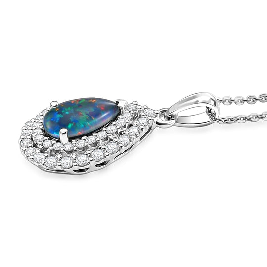 D'Joy AA, Moissanit AGI zertifiziert Schmuckset ca. 50 cm 925 Silber Rhodiniert ca. 2,01 ct.