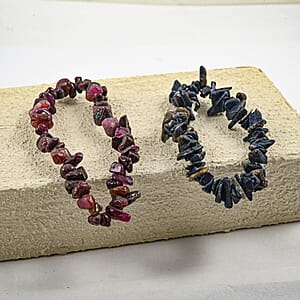 Burmesischer Rubin, Burmesischer blauer Saphir Schmuck Zubehör ca. 156,05 ct.