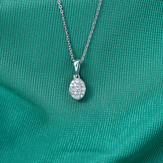 LUXURIANT DIAMOND - Lab Grown Diamant SI-GH Schmuckset ca. 50 cm 925 Silber Rhodiniert ca. 0.15 ct