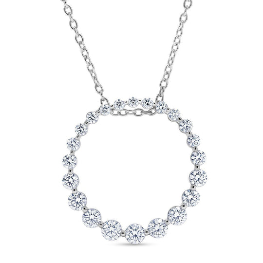 LUXURIANT DIAMOND - Lab Grown Blauer Diamant SI SGL zertifiziert Schmuckset ca. 50 cm 925 Silber Rhodiniert ca. 1.00 ct