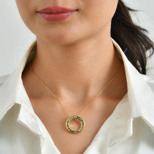 D'Joy Mehrfarbiger Diamant Anhänger mit Kette ca. 50 cm 925 Silber 750 Gelbgold vermeil ca. 1.04 ct