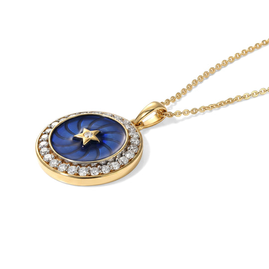 LUXURIANT DIAMOND - Lab Grown Diamant SI-GH Schmuckset ca. 50 cm 925 Silber 750 Gelbgold vermeil ca. 0,51 ct.