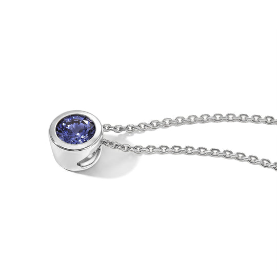 D'Joy Sehr Seltener Tansanit Schmuckset ca. 50 cm 925 Silber Rhodiniert ca. 0.51 ct