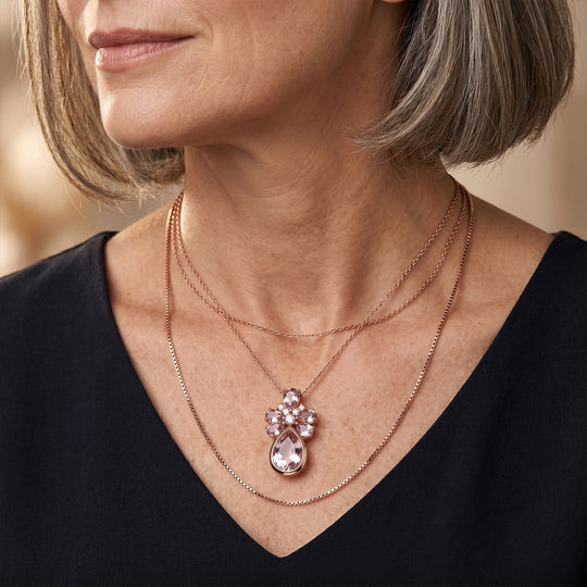 EVER TRUE Rose De France Amethyst Schmuckset ca. 50 cm ca. 6,84 ct.