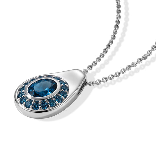 EVER TRUE AA London Blau Topas Schmuckset ca. 50 cm ca. 2,05 ct.